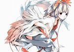  blonde_hair copyright_request feathers houden_eizou solo thighhighs wings 