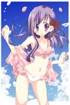  bikini cherry_blossoms day fate/stay_night fate_(series) long_hair matou_sakura object_namesake solo swimsuit takasaki_yuuki 