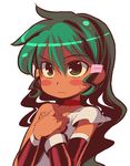  blush deltora_quest dress green_hair jasmine_(deltora_quest) long_hair solo 