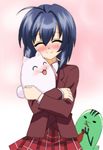  blush hug mahou_sensei_negima! miyazaki_nodoka motsu_(mahou_sensei_negima!) plaid plaid_skirt shichimi_(negima) skirt yn_(rakugaki_log) 
