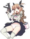  caryo coyote_ragtime_show diesse gun h&amp;k_mp5k heckler_&amp;_koch nanashino panties solo submachine_gun thighhighs underwear weapon 