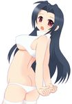  bra breasts idolmaster idolmaster_(classic) idolmaster_1 kurappii large_breasts lingerie miura_azusa panties solo underboob underwear underwear_only 