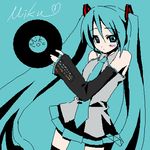  aqua_hair hatsune_miku long_hair lowres oekaki solo thighhighs twintails very_long_hair vocaloid yusya 