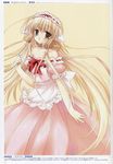  bare_shoulders blonde_hair brown_hair chii chobits long_hair ribbon sakurazawa_izumi solo 