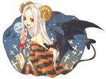  bat_wings candy demon_girl food halloween horns lollipop original sakamoto_atsumu solo striped swirl_lollipop wings 
