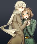  axis_powers_hetalia lithuania_(hetalia) male_focus multiple_boys russia_(hetalia) scarf uniform yaoi 