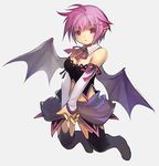  banned_artist bat_wings elbow_gloves emil_chronicle_online gloves kawasumi_(japonica) pink_hair solo wings 