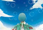  bubble cloud eureka eureka_seven eureka_seven_(series) hrd scenery sky solo wings 