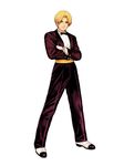  androgynous crossdressing crossed_arms formal king_(snk) mori_toshiaki official_art pose reverse_trap ryuuko_no_ken snk solo standing suit the_king_of_fighters the_king_of_fighters_2000 tuxedo 