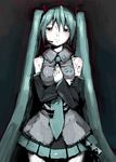  aqua_hair chiyono_nanimaru hatsune_miku long_hair solo somber twintails very_long_hair vocaloid 