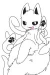  ambiguous_gender anthro black_sclera blush canine cephalopod changed_(video_game) chano cub digital_media_(artwork) dog fur goo_creature looking_at_viewer mammal marine mollusk paws solo squid squid_dog_(changed) tentacles tongue white_fur white_tail young 