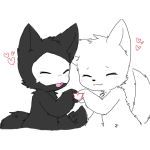  ambiguous_gender black_fur black_tail canine changed_(video_game) chano duo fur goo_creature lin_(changed) mammal puro_(changed) white_fur white_tail wolf 