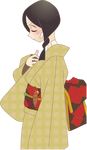  bandages duplicate highres japanese_clothes kimono kobushi_abiru sayonara_zetsubou_sensei solo transparent_background vector_trace 