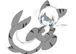  ambiguous_gender anthro blue_eyes blush changed_(video_game) chano cub digital_media_(artwork) fin fish grey_skin hair lin_(changed) mammal marine multicolored_skin shark solo tail_fin the_shark_(changed) young 