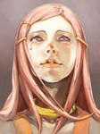  anemone_(eureka_seven) choker chris_(dandelion) eureka_seven eureka_seven_(series) lips pink_hair purple_eyes realistic solo tears 