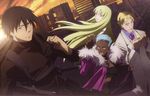  2girls absurdres amber_(darker_than_black) april_(darker_than_black) artist_request darker_than_black hei highres multiple_boys multiple_girls november_11 scan 