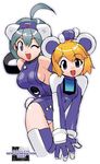  :d ;d ahoge animal_ears bangs blonde_hair blue_eyes blue_legwear blue_leotard bob_cut breasts elbow_gloves flat_chest game_boy game_boy_advance game_boy_advance-tan game_console gamecube gamecube-tan gloves glowing grey_hair hairband hand_on_another's_head handheld_game_console large_breasts leaning_forward leotard mouse_ears multiple_girls nintendo one_eye_closed open_mouth orange_hair product_girl short_hair sideboob simple_background small_breasts smile tail thighhighs turtleneck yoshizaki_mine 