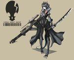  armor barcode cyborg gun highres inawata original rifle science_fiction solo sword weapon 