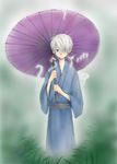  artist_request bangs ginko hair_over_one_eye male_focus mushishi solo 