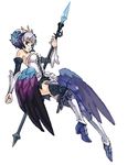  armor armored_dress dress gwendolyn irigomame multicolored multicolored_wings odin_sphere polearm solo spear strapless strapless_dress weapon wings 