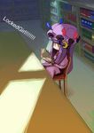  :&lt; book chibi library patchouli_knowledge reading shade sitting solo tao_(kadoya) touhou voile 