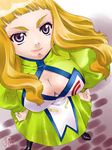  blonde_hair breasts cleavage cleavage_cutout haruka_armitage karamiti large_breasts lowres my-otome solo 