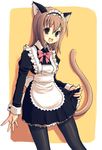  animal_ears cat_ears kimarin maid original pantyhose solo tail 