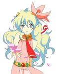  1girl ariko cloud_hair dress flower hair_flower hair_ornament long_hair multicolored_hair nia_teppelin petals pink_dress sleeveless solo symbol-shaped_pupils tengen_toppa_gurren_lagann 