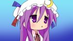 crescent hat long_hair lucky_star mizuno_kurage parody patchouli_knowledge purple_hair solo touhou 