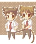  animal_ears cat_ears chibi koizumi_itsuki kyon lowres male_focus multiple_boys pokopi suzumiya_haruhi_no_yuuutsu 