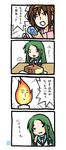  4koma churuya comic eretto fire multiple_girls nyoro~n suzumiya_haruhi_no_yuuutsu translated 