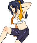  asakura_ryouko bike_shorts lowres ponytail solo suzumiya_haruhi_no_yuuutsu tank_top tashimo 