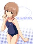  bob_cut character_name date_(senpen) hagiwara_yukiho idolmaster idolmaster_(classic) idolmaster_1 one-piece_swimsuit school_swimsuit solo swimsuit 