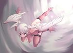  &gt;:) angel_wings arm_strap ass bangs boots breasts buckle cleavage cleavage_cutout demon_girl dutch_angle final_fantasy final_fantasy_tactics flying from_above gloves hair_between_eyes hanging_breasts head_wings kneepits large_breasts leg_lift leotard light_smile looking_at_viewer ment outstretched_arms pink_leotard red_eyes red_footwear red_leotard short_hair silver_hair smile solo spread_arms thigh_strap thighhighs thong_leotard turtleneck ultima_(fft) v-shaped_eyebrows wings wristband 