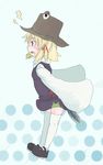  blonde_hair hat moriya_suwako sacha short_hair solo tadpole_tail tail thighhighs touhou 