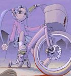  bicycle blood candy food ground_vehicle lollipop masaki_sasami_jurai md5_mismatch oekaki solo swirl_lollipop tenchi_muyou! twintails une 