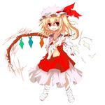  amputee bad_id bad_pixiv_id bandages blonde_hair blood flandre_scarlet hat lowres nejime red_eyes ribbon short_hair solo torn_clothes touhou wings 