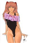  highleg highleg_leotard leotard long_hair neon_genesis_evangelion skin_tight solo souryuu_asuka_langley spandex thong_leotard wk 