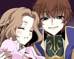  1girl artist_request bangs code_geass just_as_planned knights_of_the_round_uniform kururugi_suzaku lowres nunnally_lamperouge oekaki 