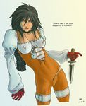  brown_eyes dagger final_fantasy final_fantasy_ix garnet_til_alexandros_xvii jewelry long_hair necklace weapon wk 