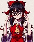  bad_id bad_pixiv_id bespectacled cpu_(hexivision) glasses hakurei_reimu ribbon solo touhou 