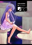  barefoot book casual crescent crescent_hair_ornament hair_ornament mizushima_kai patchouli_knowledge solo touhou 