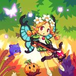  bad_id bad_pixiv_id blue_wings bow_(weapon) braid butterfly_wings chibi chingisu crossbow fairy flower lowres mercedes odin_sphere orange_hair pointy_ears red_eyes solo twin_braids weapon wings 