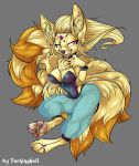  2018 4_toes anthro barefoot black_nose breasts clothed clothing female furkinghell hair licking licking_lips ninetales nintendo open_mouth pok&eacute;mon pok&eacute;mon_(species) red_eyes simple_background smile solo teeth toes tongue tongue_out video_games 