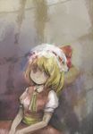  blonde_hair flandre_scarlet hat mathnote red_eyes solo touhou 