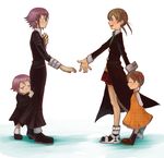  2others bad_id bad_pixiv_id brown_hair crona_(soul_eater) dual_persona maka_albarn multiple_girls multiple_others purple_hair short_hair soul_eater suzu_(meabeasheep) time_paradox twintails 