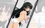  :o ahoge angry arched_back ass back black_hair blush breasts brown_eyes camisole camisole_lift copyright_name cowboy_shot dutch_angle flat_ass from_side furrowed_eyebrows grey_background highres kinoshita_sumie leaning_forward legs_apart long_hair looking_at_viewer looking_back official_art open_mouth panties shakugan_no_shana shana sideboob sidelocks simple_background small_breasts solo standing text_focus topless underwear undressing v-shaped_eyebrows very_long_hair wallpaper white_camisole white_panties widescreen zoom_layer 