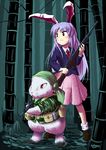  animal_ears assault_rifle battle_rifle bunny bunny_ears car-15 cat_shit_one crossover gun hokuyoo long_hair m14 oota_jun'ya_(style) packy parody purple_hair reisen_udongein_inaba rifle skirt style_parody touhou weapon 