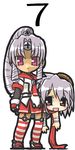  bad_id bad_pixiv_id carrying chibi dd_(ijigendd) drill_hair long_hair multiple_girls os-tan red_eyes silver_hair striped striped_legwear thighhighs visbou vista-tan vistake 