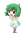  chibi green_hair macross macross_frontier ranka_lee red_eyes sakumo_(karatama) solo 